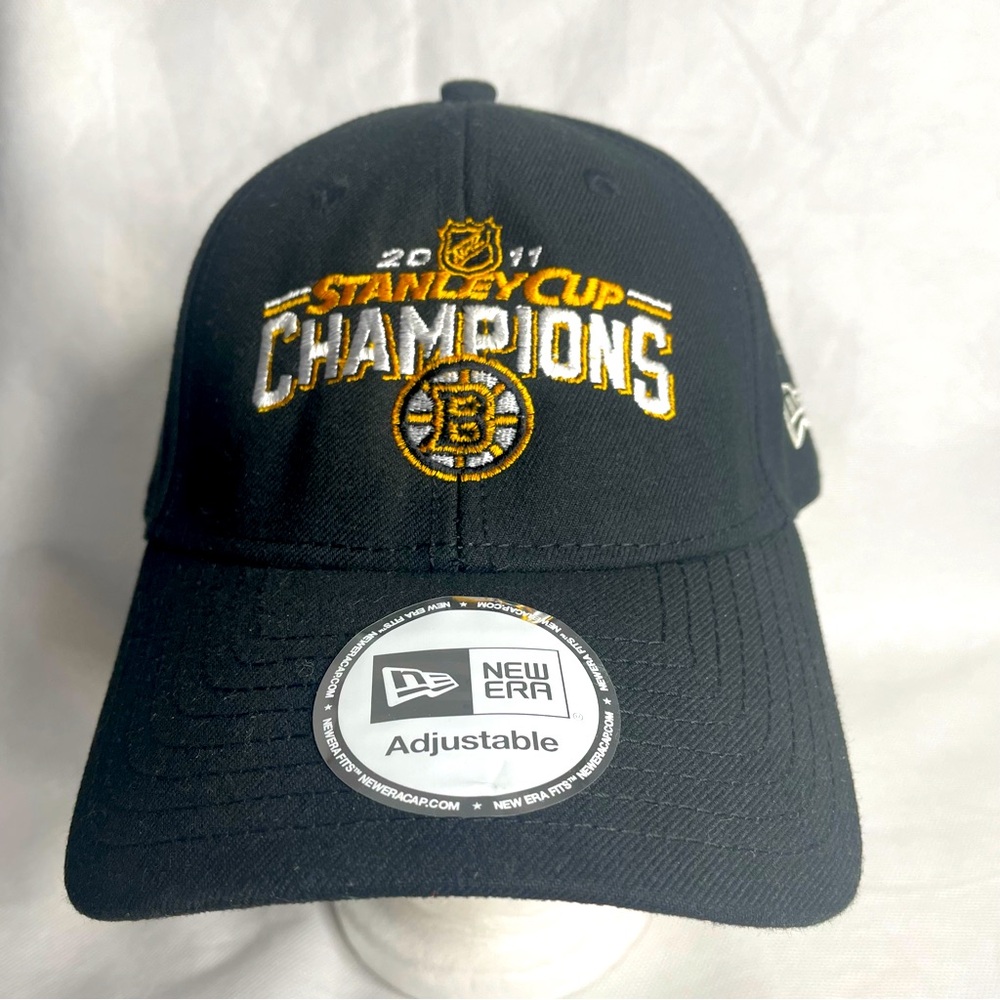 NWT Boston Bruins 2011 NHL Stanley Cup Champions New Era Adjustable Hat Black